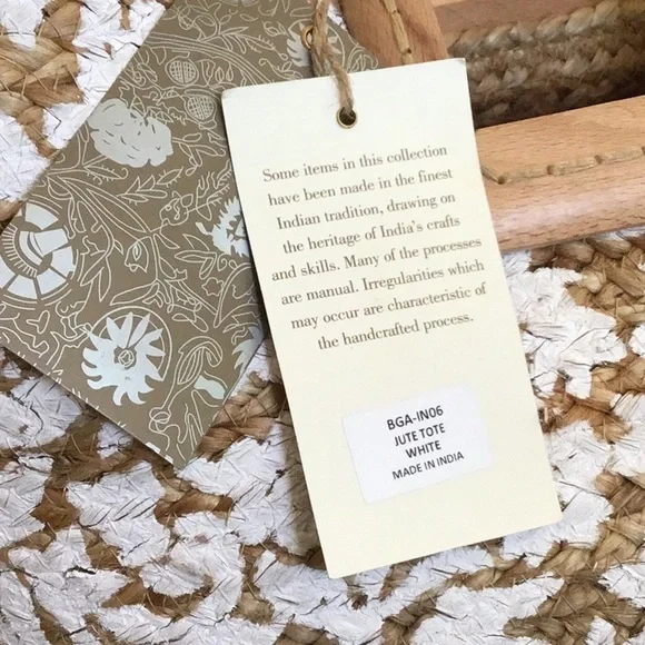 Antik Kraft Floral Jute Tote-NWT - Picture 5 of 7